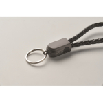 Black braided bracelet, charging and data cable, 60W black colour fourth photographic view