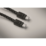 Black braided bracelet, charging and data cable, 60W black colour fifth photographic view