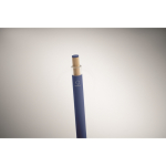 Recycled aluminium pen, bamboo click, blue ink blue colour third photographic view