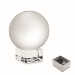 Round glass trophy, matching base, customisable transparent colour