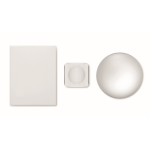 Round glass trophy, matching base, customisable transparent colour third view
