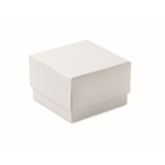 Elegant cube-shaped glass award, transparent colour fifth view