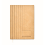 Softcover notebook, smoked synthetic leather, A5, ruled pages beige colour