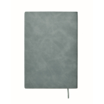 Softcover notebook, smoked synthetic leather, A5, ruled pages matt black colour third view