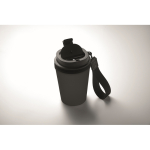 Leakproof travel mug, RPET polyester strap, 300 ml black colour second photographic view