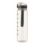 Plastic bottle, time markers, flip lid, 1 L transparent colour ninth view