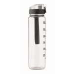 Plastic bottle, time markers, flip lid, 1 L transparent colour tenth view