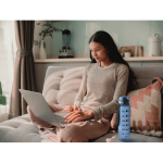 Plastic bottle, time markers, flip lid, 1 L second ambient view