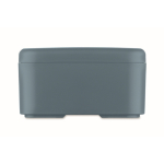 Plastic lunchbox, elastic closing band, 750 ml matt black colour fifth view