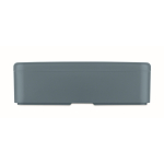 Plastic lunchbox, elastic closing band, 750 ml matt black colour sixth view