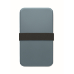 Plastic lunchbox, elastic closing band, 750 ml matt black colour seventh view