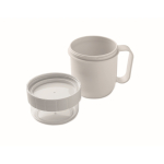 Breakfast to-go mug, 2 separate compartments, 450 ml white colour third view