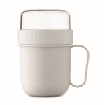 Breakfast to-go mug, 2 separate compartments, 450 ml white colour fifth view