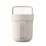 Breakfast to-go mug, 2 separate compartments, 450 ml white colour sixth view