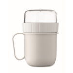 Breakfast to-go mug, 2 separate compartments, 450 ml white colour tenth view