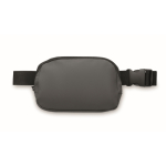 PU waist bag, main compartment, back pocket dark grey colour