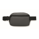PU waist bag, main compartment, back pocket dark grey colour third view