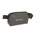 PU waist bag, main compartment, back pocket dark grey colour main view