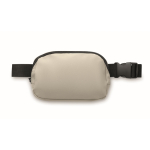 PU waist bag, main compartment, back pocket ivory colour