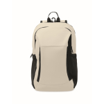 Laptop backpack, multiple external pockets, 15'' ivory colour second view