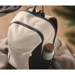 Laptop backpack, multiple external pockets, 15'' ivory colour ambient view
