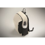 Laptop backpack, multiple external pockets, 15'' ivory colour eighth photographic view