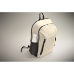 Laptop backpack, multiple external pockets, 15'' ivory colour photographic view