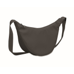 Crossbody RPET shoulder bag, main compartment dark grey colour