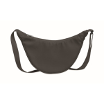 Crossbody RPET shoulder bag, main compartment dark grey colour second view