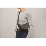 Crossbody RPET shoulder bag, main compartment dark grey colour seventh photographic view