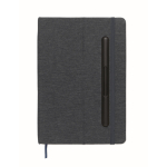 Hardcover notebook, mobile stand function, A5, ruled pages navy-blue colour