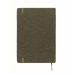 Hardcover notebook, mobile stand function, A5, ruled pages dark green colour fifth view
