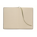 Hardcover notebook, mobile stand function, A5, ruled pages dark green colour seventh view