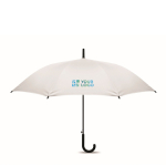 Windproof umbrella, automatic open, manual close, Ø103 cm white colour view with print area