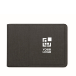 Multi-purpose laptop sleeve, stand and mouse pad, 16'' black colour view with print area