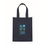 Small RPET bag, assorted colours, gusseted base, 80 g/m2 blue colour view with print area