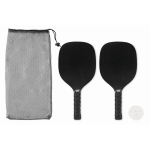 Pickleball set, 2 paddles, 1 ball, mesh bag black colour third view