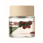 Diffuser with 6 reeds, vanilla scent, decorative flowers transparent colour third view