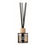 Elegant fragrance diffuser, vanilla scent, bamboo detail black colour main view