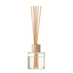 Elegant fragrance diffuser, vanilla scent, bamboo detail transparent colour