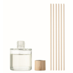 Elegant fragrance diffuser, vanilla scent, bamboo detail transparent colour second view