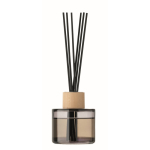 Diffuser with 6 reeds, glass jar, vanilla scent black colour