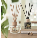Diffuser with 6 reeds, glass jar, vanilla scent transparent colour main ambient view