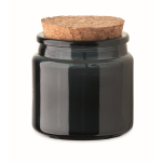 Vanilla-scented candle, vegetable wax, cork lid navy-blue colour