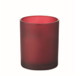 Vanilla-scented candle, vegetable wax, wooden wick burgundy colour