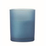 Vanilla-scented candle, vegetable wax, wooden wick blue colour