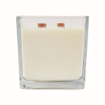 Extra-large vanilla-scented candle, 2 wooden wicks transparent colour fourth view