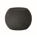 Round speaker, black bamboo detail on top black colour