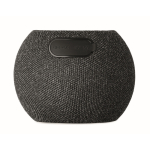 Round speaker, black bamboo detail on top black colour seventh view