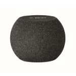 Round speaker, black bamboo detail on top black colour main view